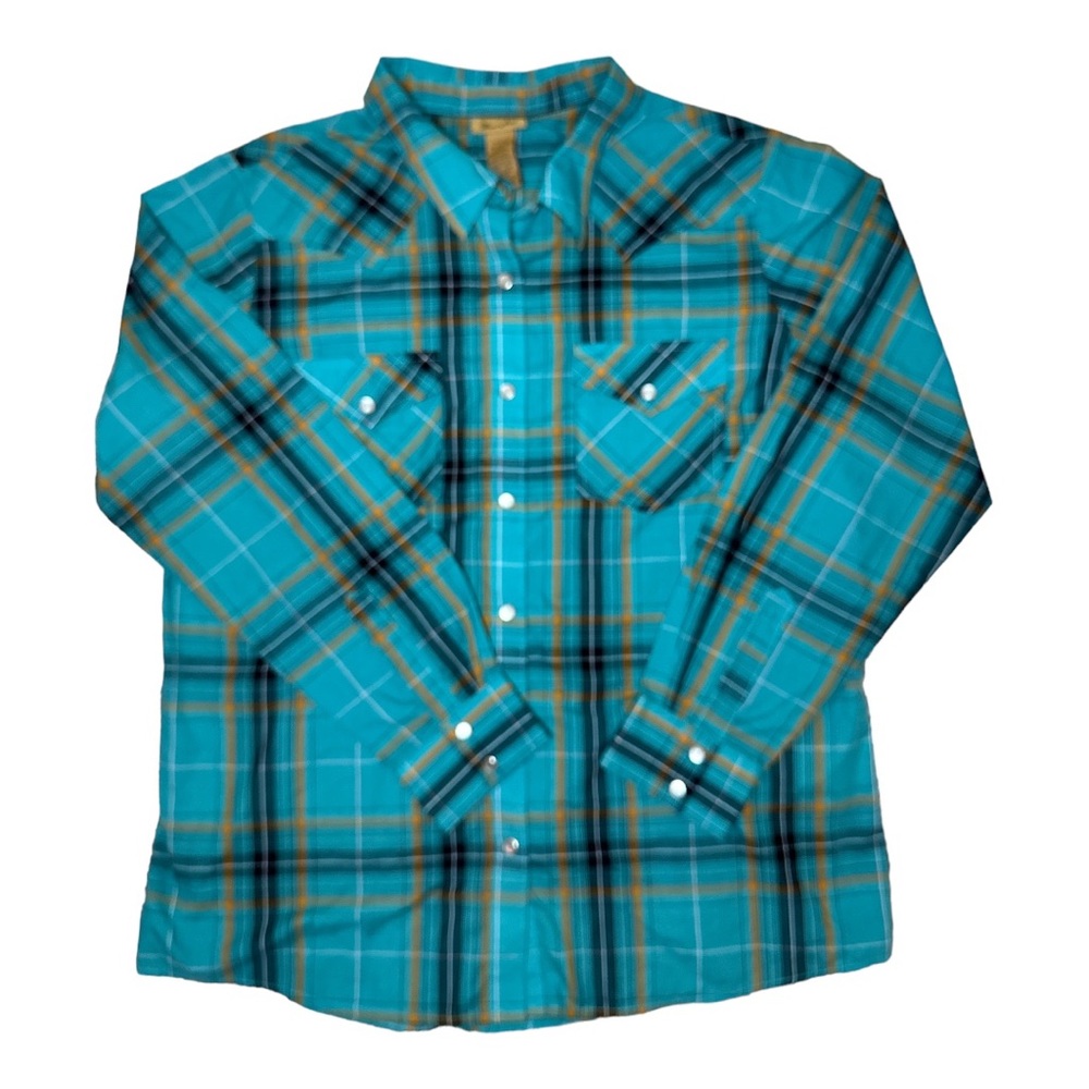 Wrangler Wrancher Men’s Western Button Down Pearl Buttons Size XL